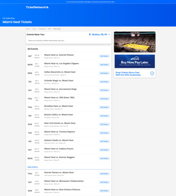 NBA – Miami Heat Tickets NBA – Miami Heat Tickets