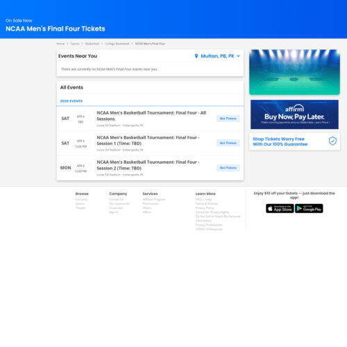 NCAA Men’s Final Four tickets _ TicketNetwork