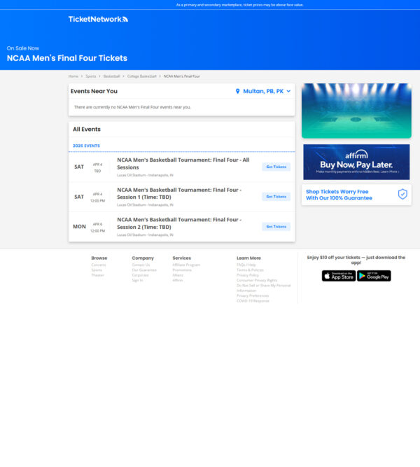 NCAA Men’s Final Four tickets _ TicketNetwork