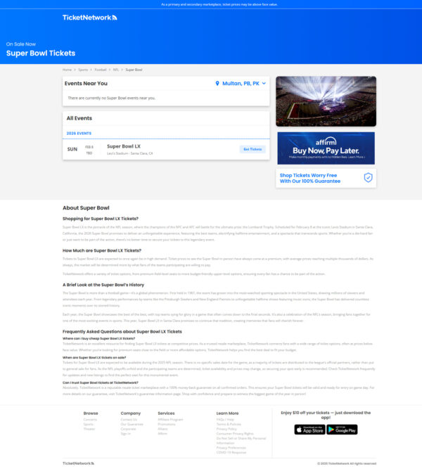 NFL Superbowl Tickets _ TicketNetwork