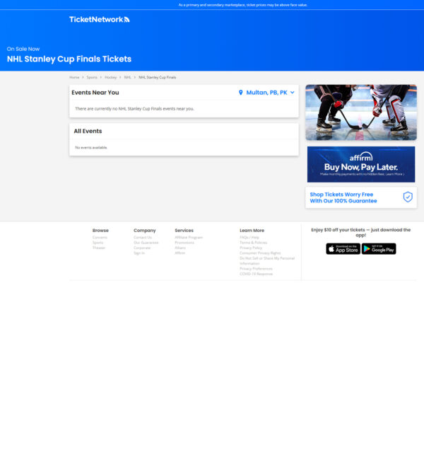 NHL Stanley cup final tickets _ TicketNetwork