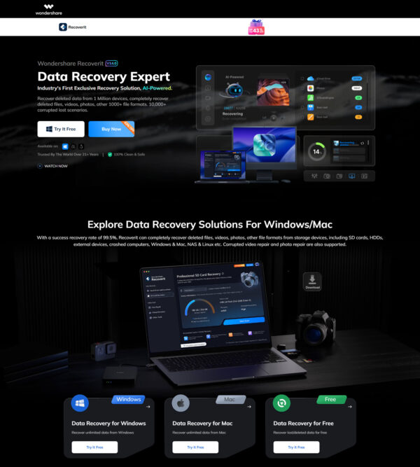 Recoverit data recovery expert _ Wondershare
