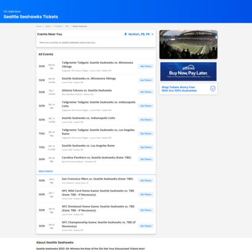 Seattle Seahawks Tickets _ TicketNetwork