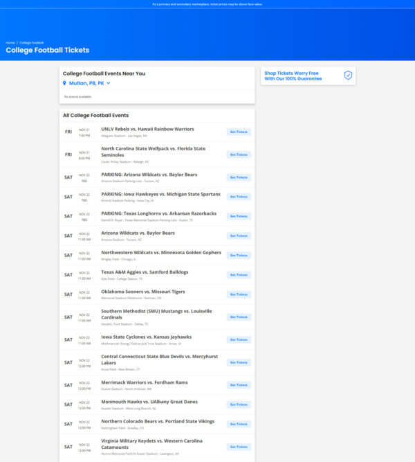 Sports – NCAA Football _ Ticket Network