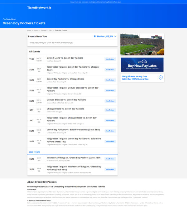 Sports – NFL Green Bay Packers _ TicketNetwork Sports – NFL Green Bay Packers _ TicketNetwork