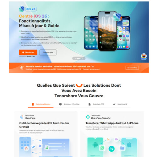 Tenorshare store French