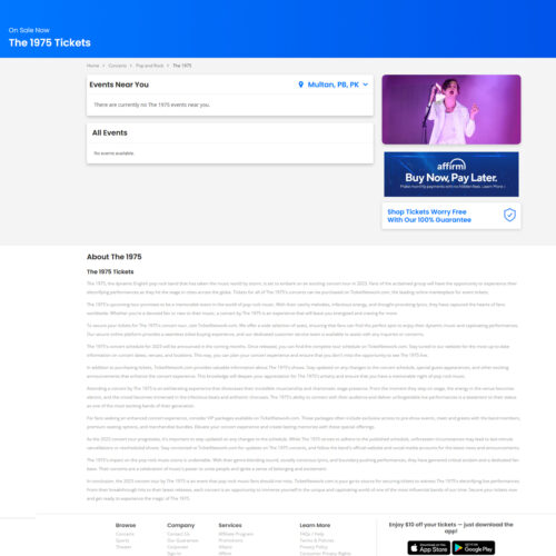 The 1975 Tickets _ Ticket Network