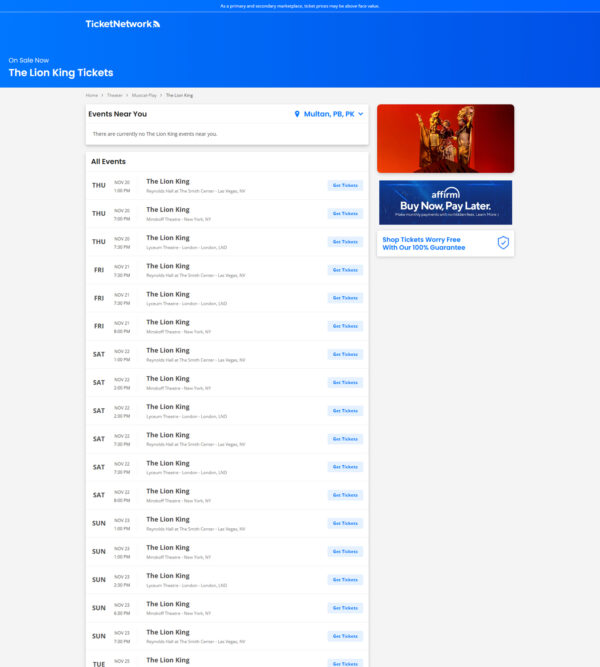 The Lion King tickets _ TicketNetwork