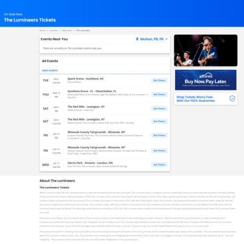 The Lumineers Tickets