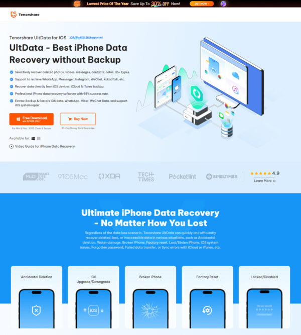 UltData iPhone data recovery _ Tenorshare UltData iPhone data recovery _ Tenorshare