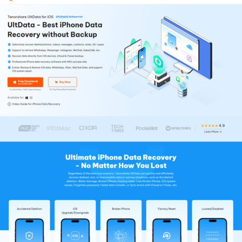 UltaData iPhone data recovery _ Tenorshare