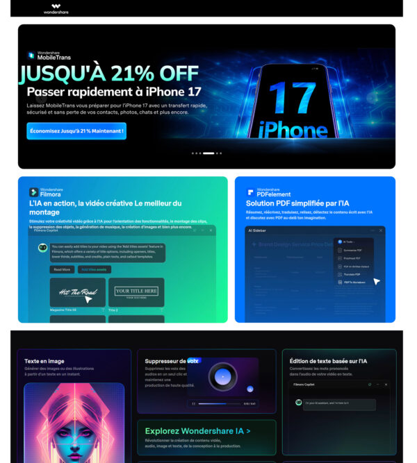 home page – French _ Wondershare