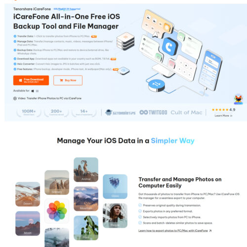 iCareFone - free backup tool _  Tenorshare