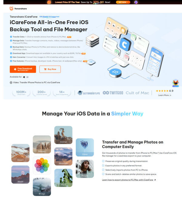 iCareFone - free backup tool _  Tenorshare