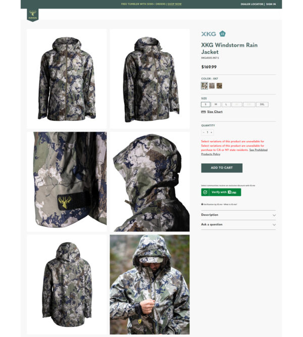 rain jacket _ Kings Camo