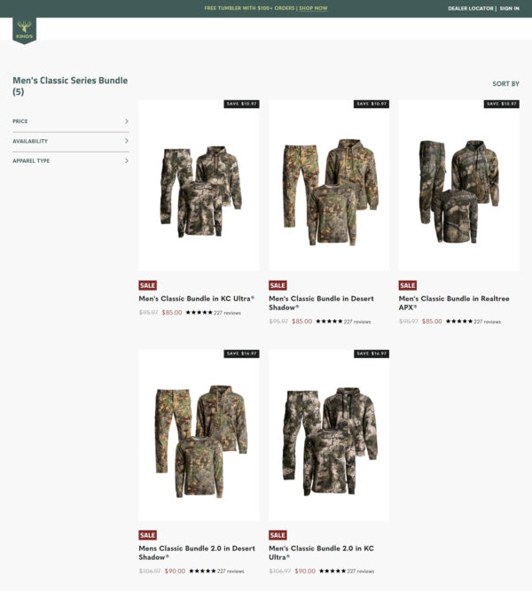 three piece bundle _ Kings Camo