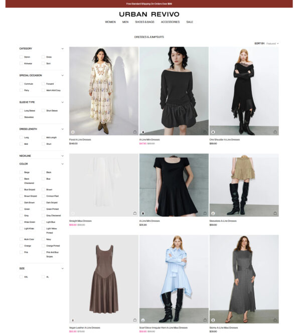 women’s dresses _ Urban Revivo