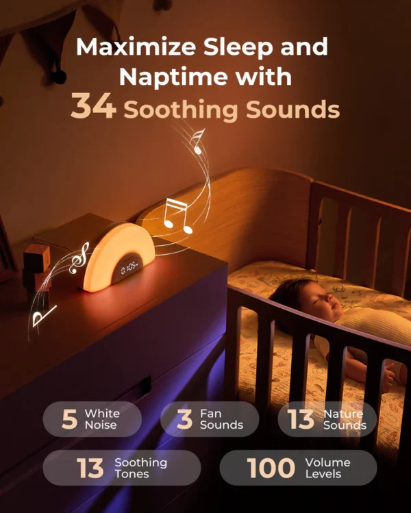DreamSync Tech Smart Baby Sound Machine _ Momcozy