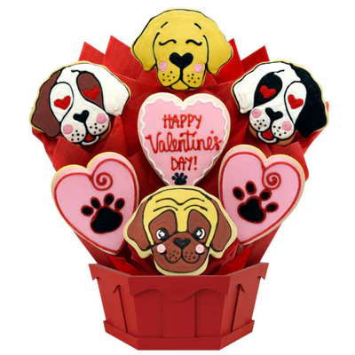 Valentine puppies _ Cookies by Design