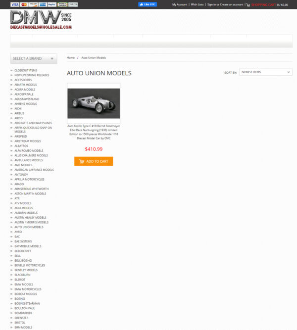 Auto Union model cars _ Die Cast Models Whole Sale