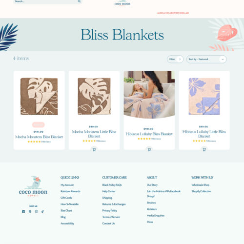 Bliss blankets _ Coco Moon Hawaii