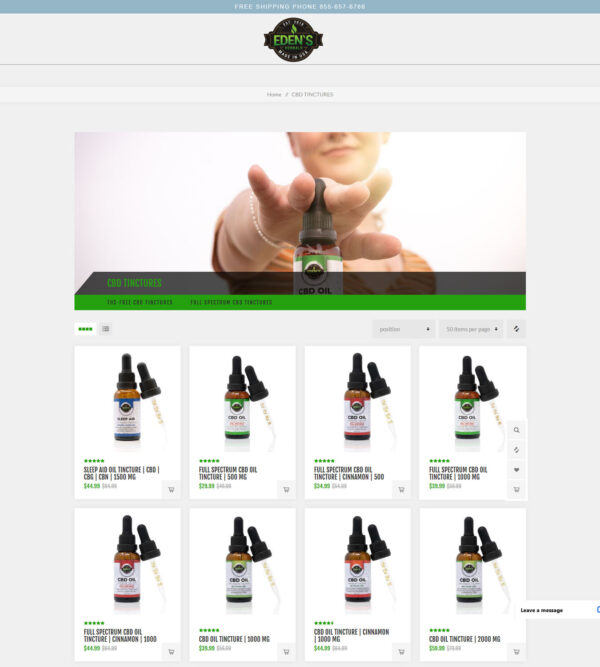 CBD tinctures _ Eden’s Herbals