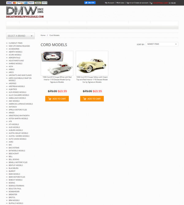 Cord model cars _ Die Cast Models Whole Sale