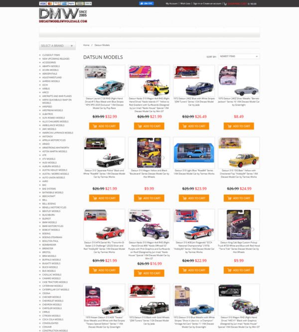 Datsun model cars _ Die Cast Models Whole Sale