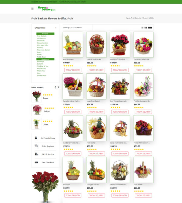 Fruit gift baskets _ Flower Delivery