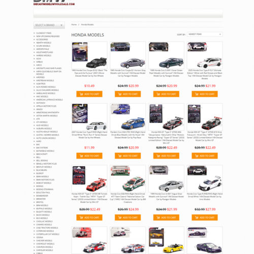 Honda model cars _ Die Cast Models Whole Sale