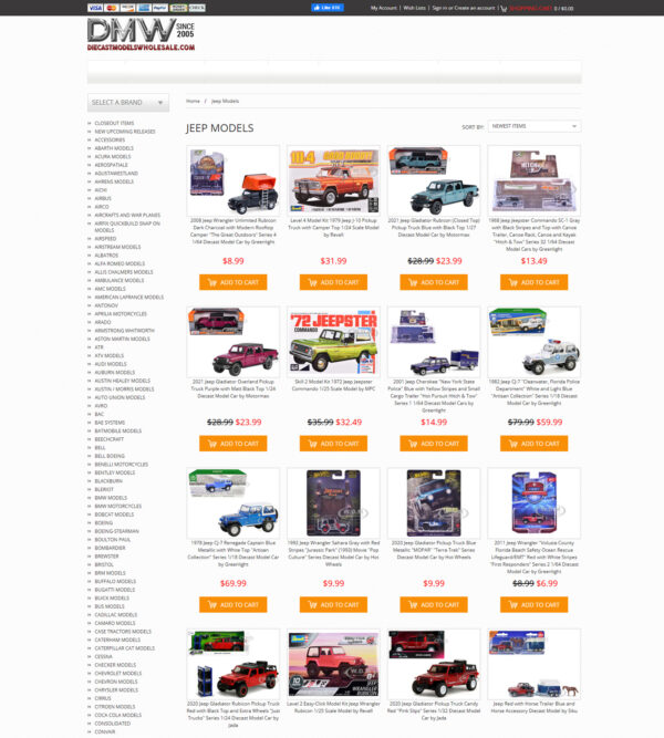 Jeep model cars _ Die Cast Models Whole Sale