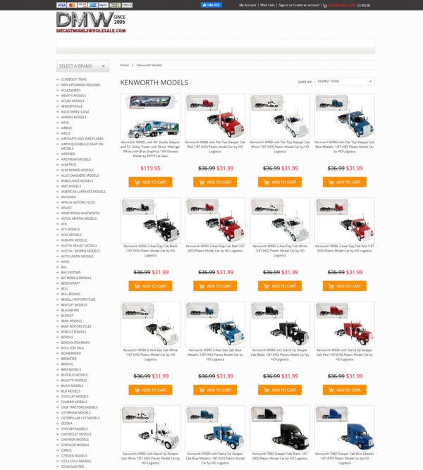 Kenworth models _ Die Cast Models Whole Sale