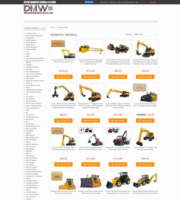 Komatsu models _ Die Cast Models Whole Sale Komatsu models _ Die Cast Models Whole Sale