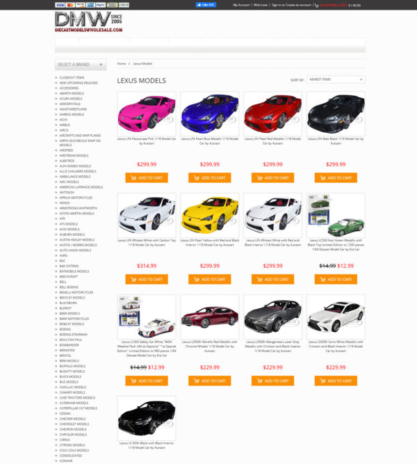 Lexus model cars _ Die Cast Models Whole Sale