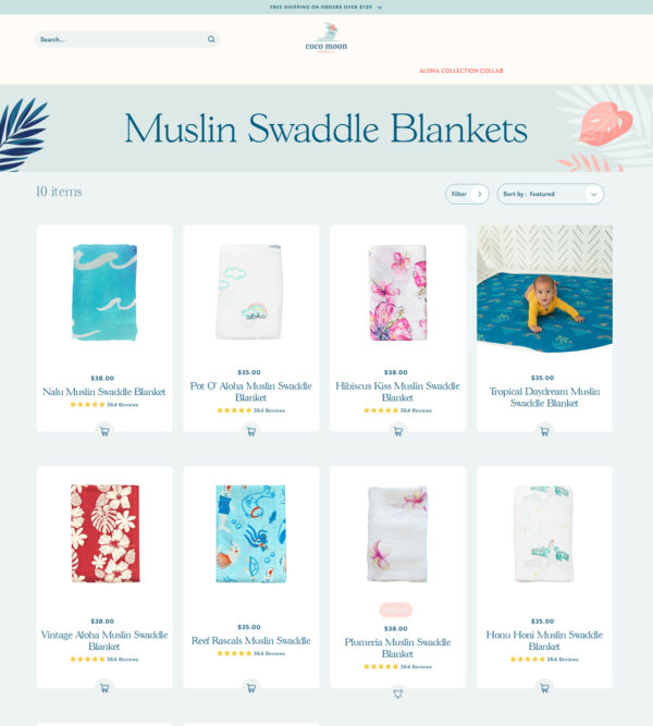 Muslin Swaddle Blankets _ Coco Moon Hawaii