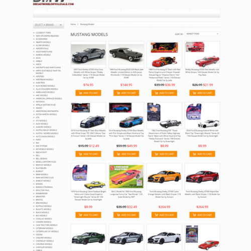 Mustang model cars _ Die Cast Models Whole Sale