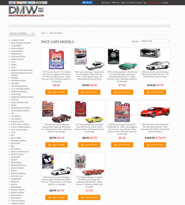 Pace car models _ Die Cast Models Whole Sale