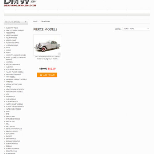 Pierce model cars _ Die Cast Models Whole Sale