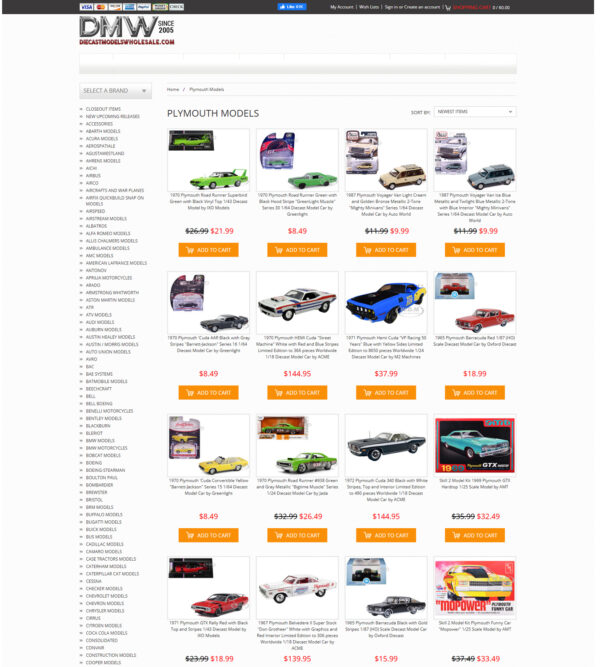 Plymouth model cars _ Die Cast Models Whole Sale