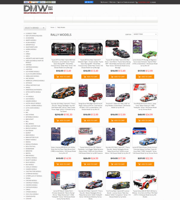 Rally Cars Models _ Die Cast Models Whole Sale