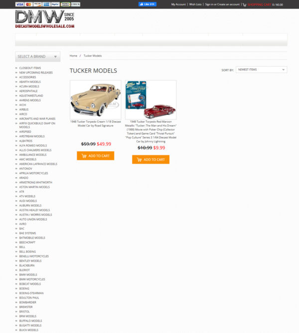 Tucker model cars _ Die Cast Models Whole Sale