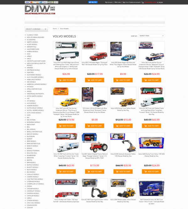 Volvo model cars _ Die Cast Models Whole Sale