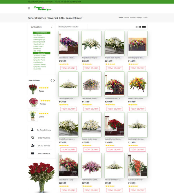 funeral casket cover _ Flower Delivery