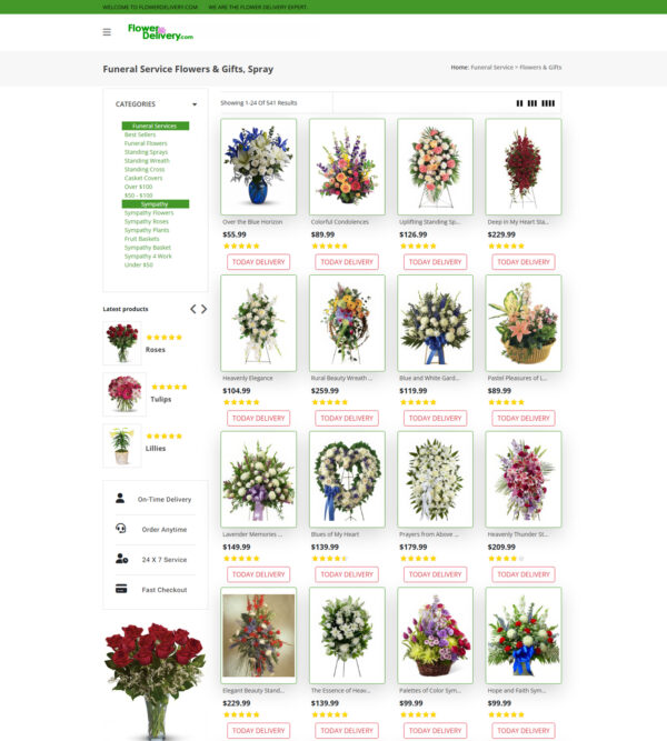 funeral service flowers _ Flower Delivery