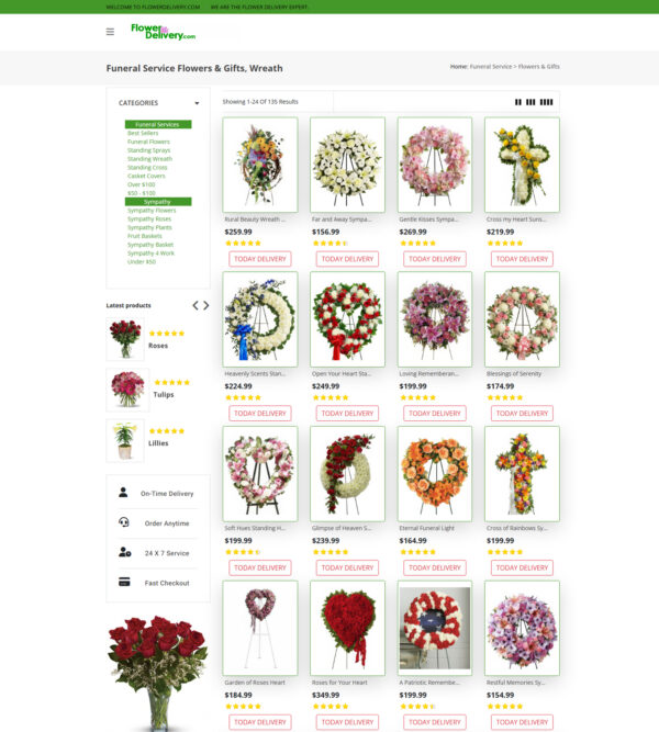 funeral wreath _ Flower Delivery