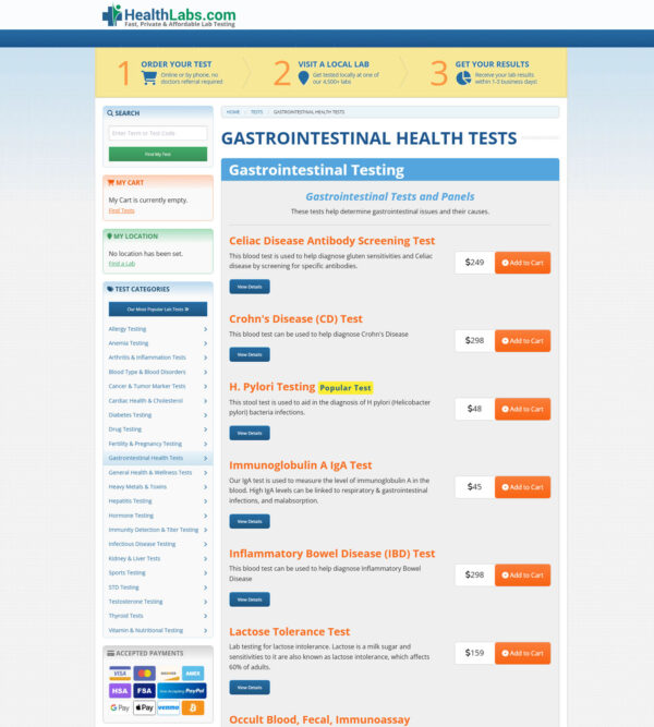 gastrointestinal health tests _ Health Labs