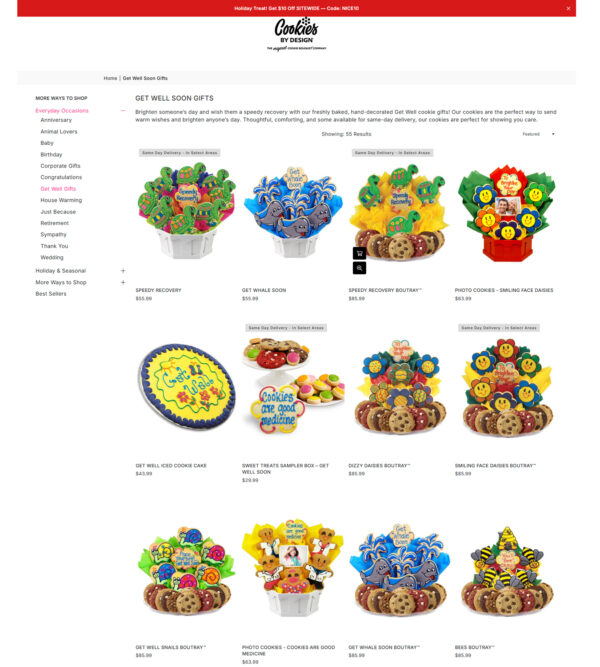 get well soon gifts _ Cookies by Design