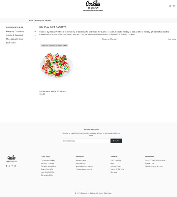 holiday gift baskets _ Cookies by Design