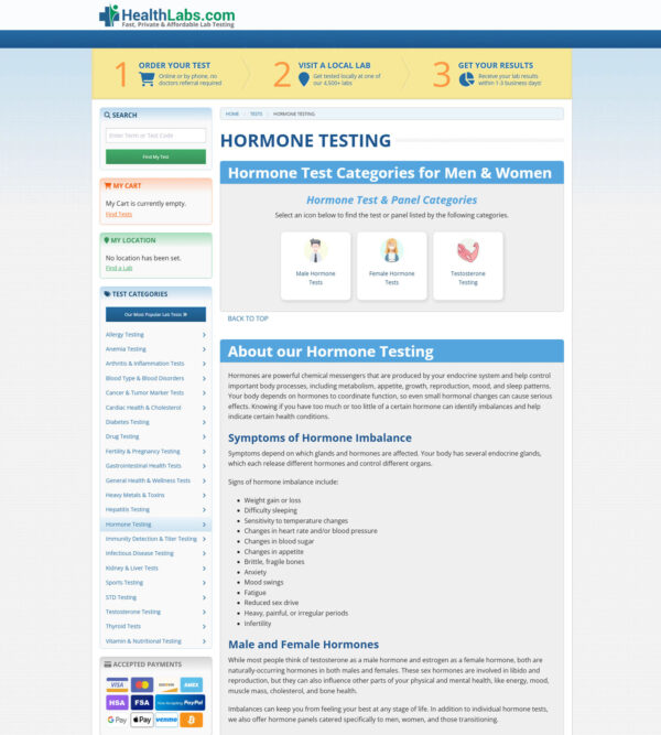 hormone testing _ Health Labs