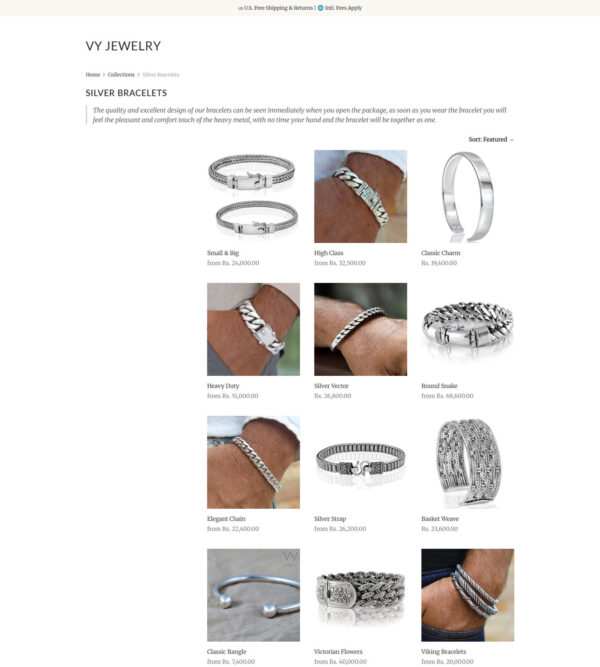 men’s silver bracelets